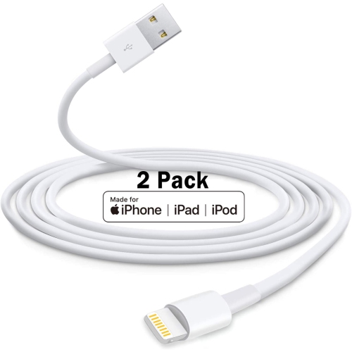 (2PK)[Apple MFi Certified] iPhone/iPad Charging/Charger Cord Lightening to USB Cable Fast Charging and Syncing for iPads,iPods and iPhone X/8/7/6s/6/plus/5s/5c/SE (FREE SHIPPING)