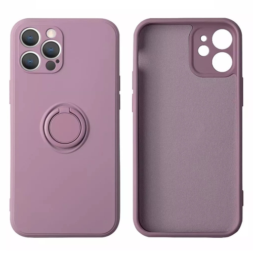 navor Phone Cover for iPhone 12 [6.1-inch], Shockproof Slim Cover with Ring Kickstand, Car Mount Feature Protective Case - Purple